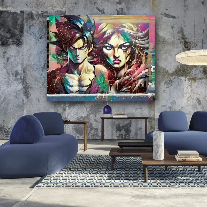 tableau Goku street art