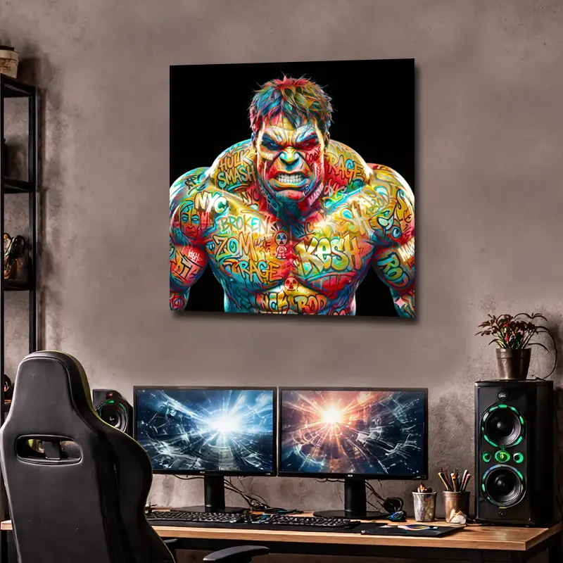 Tableau Hulk Tag Street Art
