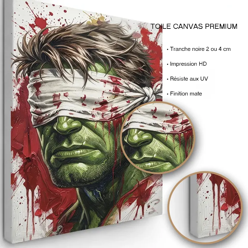 oTableau Hulk imprimé sur toile canvas premium