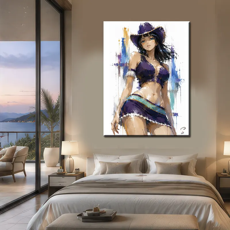 Tableau-pop-art-femme-chapeau