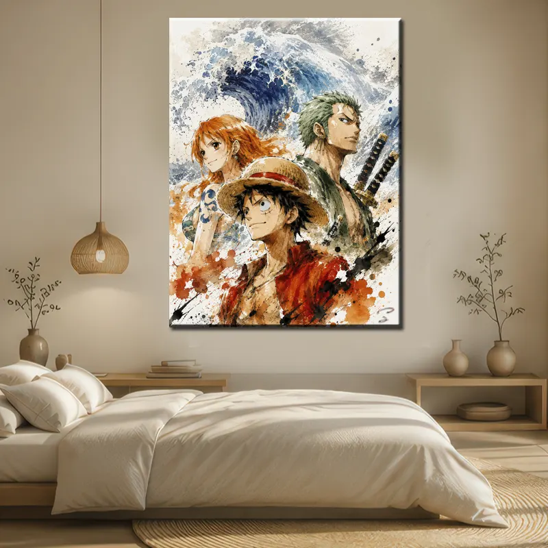 Tableau One Piece Pop Art duo manga