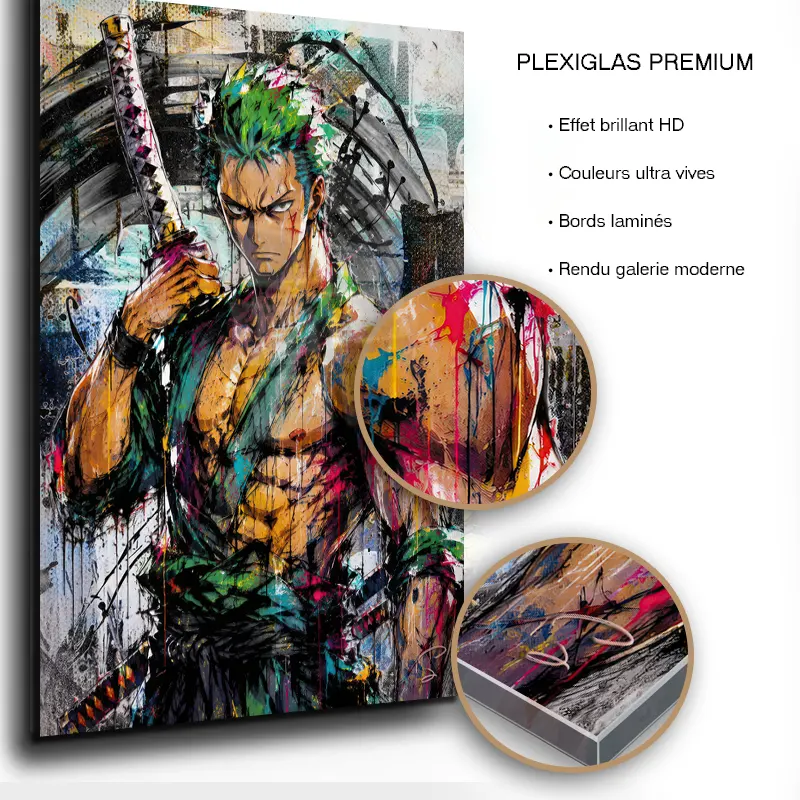 Tableau zoroStreet Art sur plexiglas premium finition brillante.