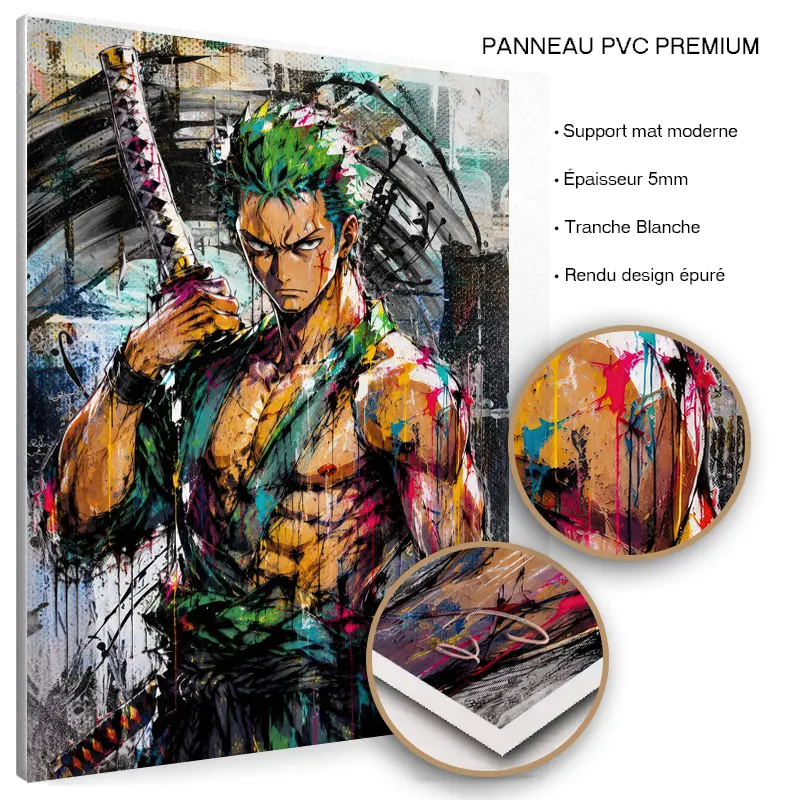 Tableau zoroPop Art sur panneau PVC premium finition mate.