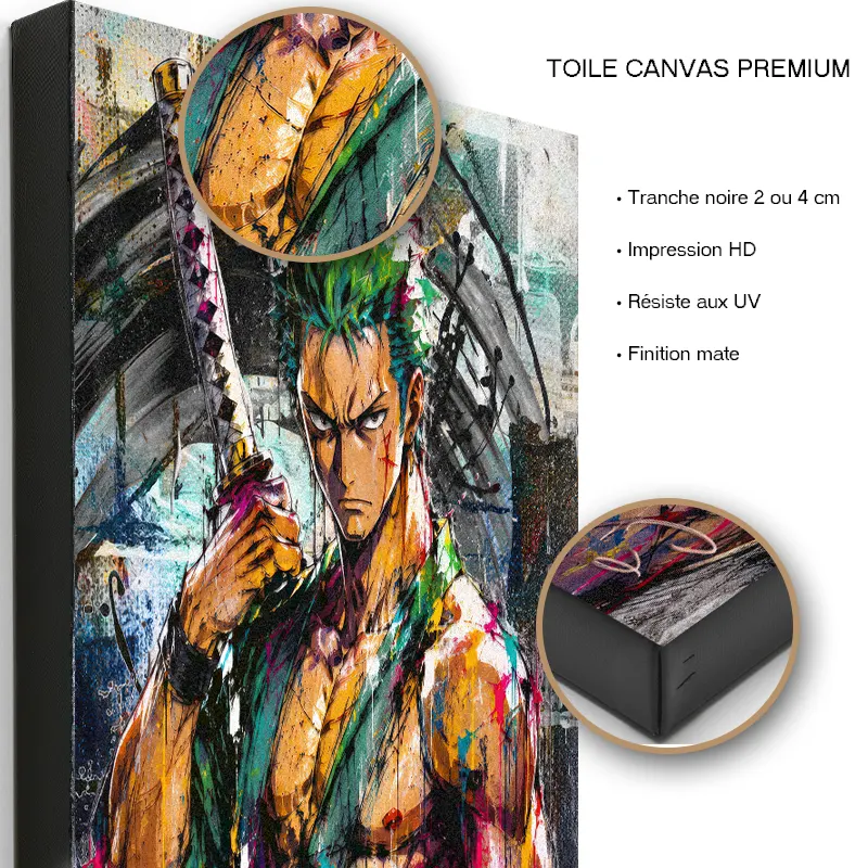 Tableau zoroPop Art imprimé sur toile canvas premium.