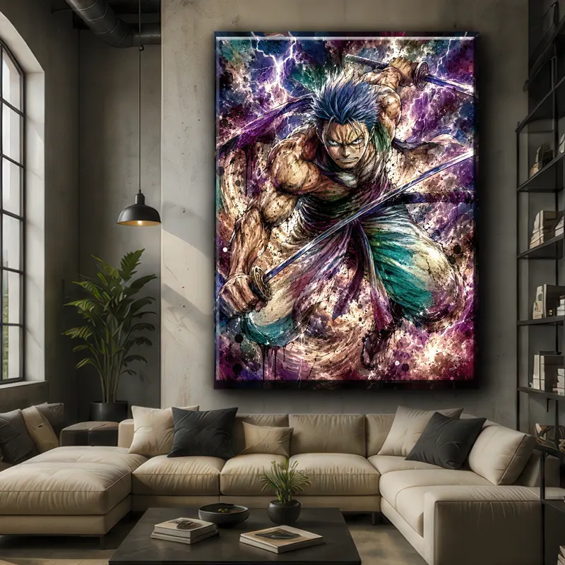 tableau-zoro-one-piece-pop-art-salon-design