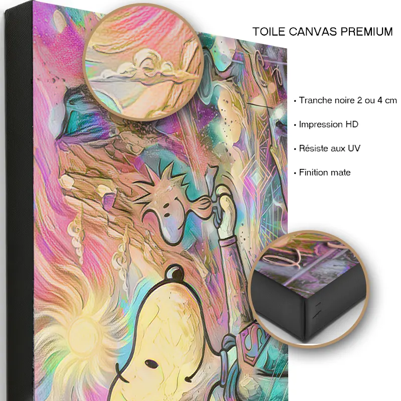 Tableau Snoopy Pop Art imprimé sur toile canvas premium.