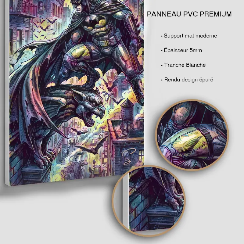 Tableau pop art batman profil  sur pvc