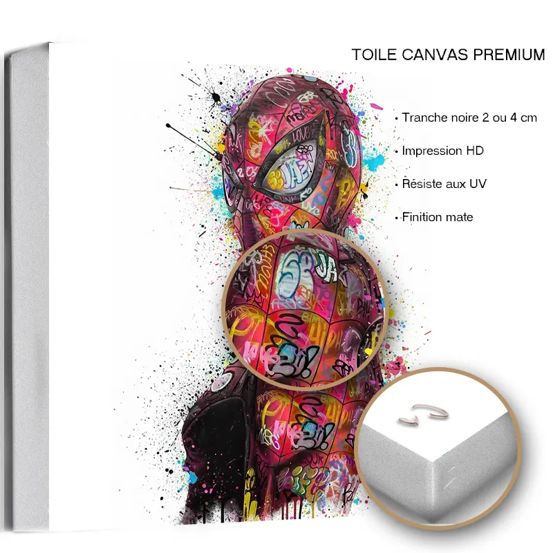 Tableau Spider-man imprimé sur toile canvas premium