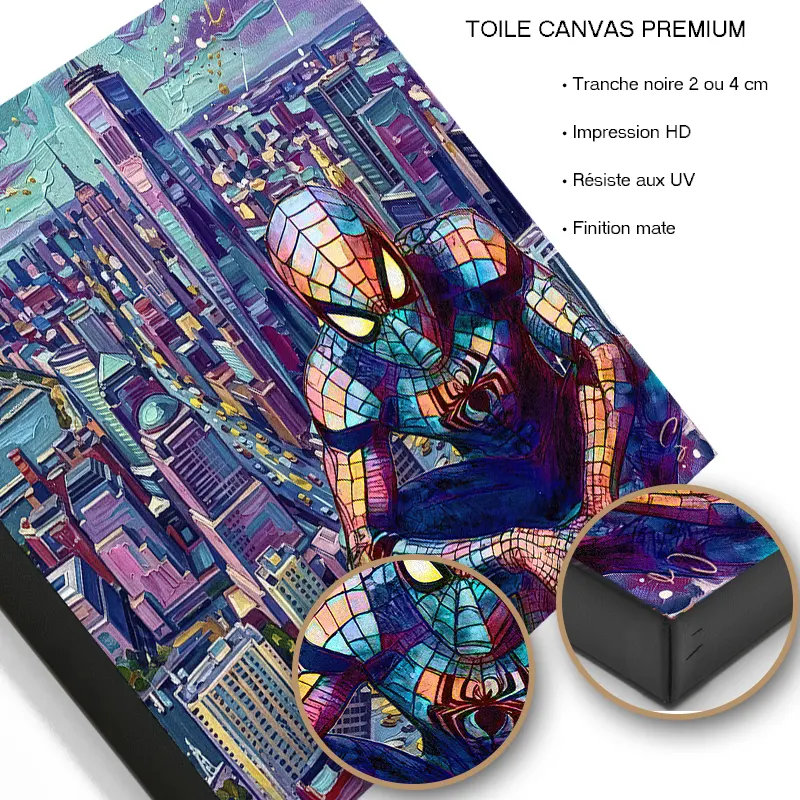 Tableau Spider-man imprimé sur toile canvas premium