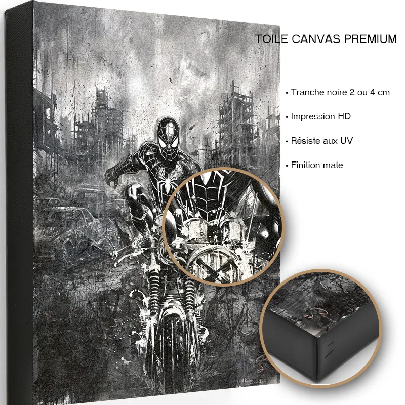 Tableau Spider-man imprimé sur toile canvas premium
