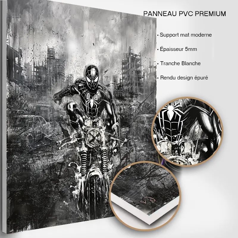 Tableau spider-man sur panneau PVC rigide premium