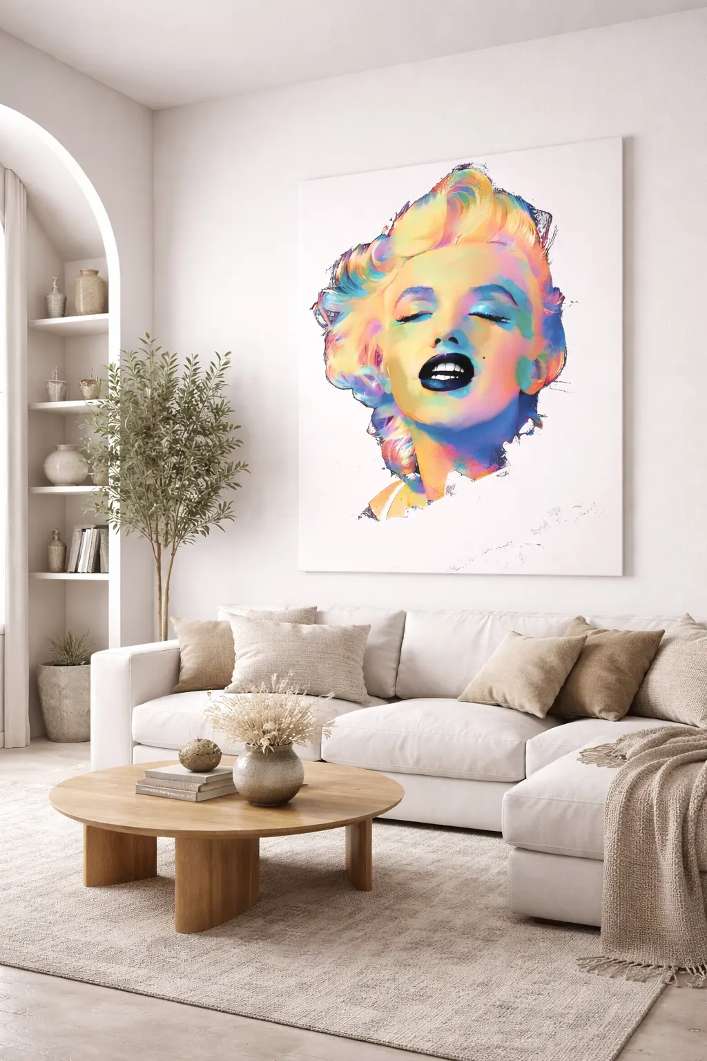 tableau graffiti femme talons décoration murale street art pour salon