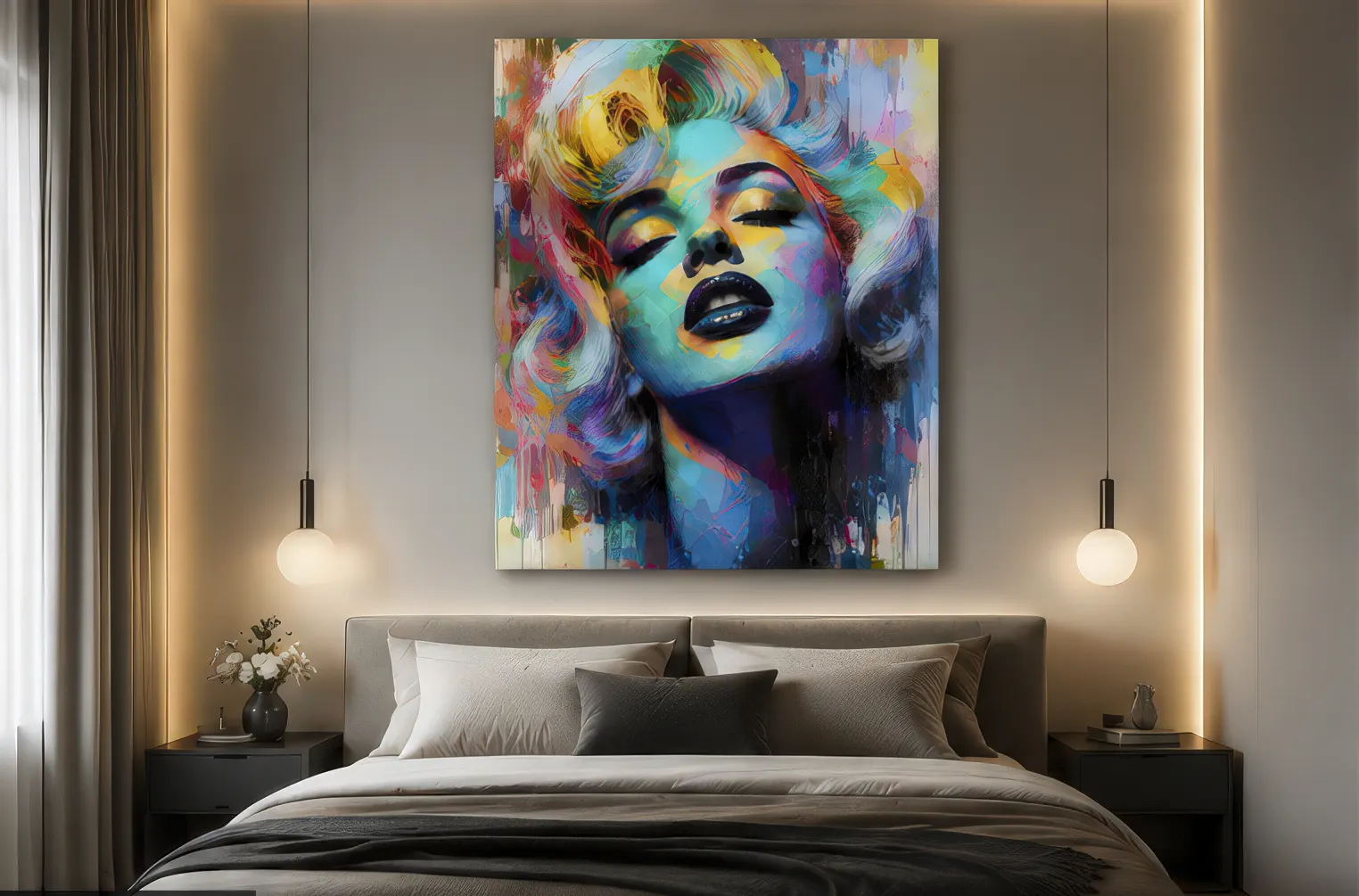 tableau-marylin-monroe-glamour-pop-art-chambre