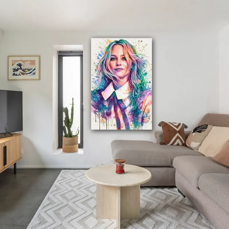 tableau-femme-profil-coloré