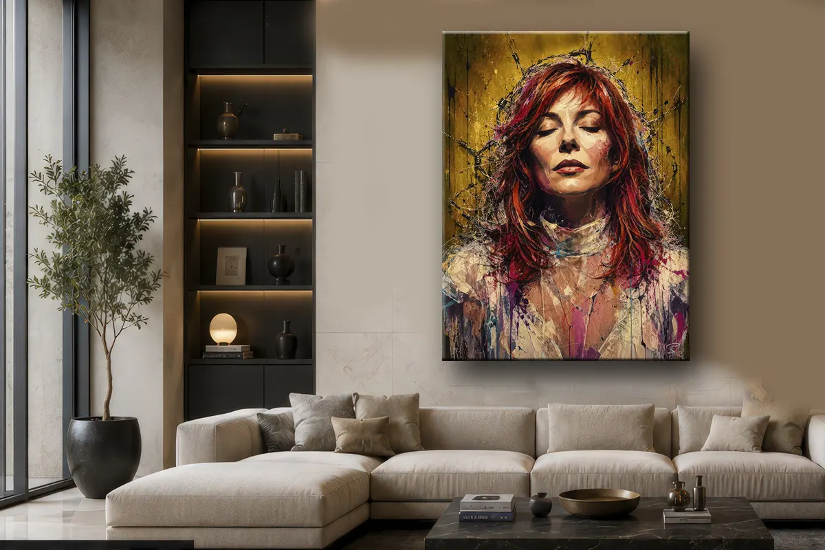 tableauMylène farmer-pop-art-chambre