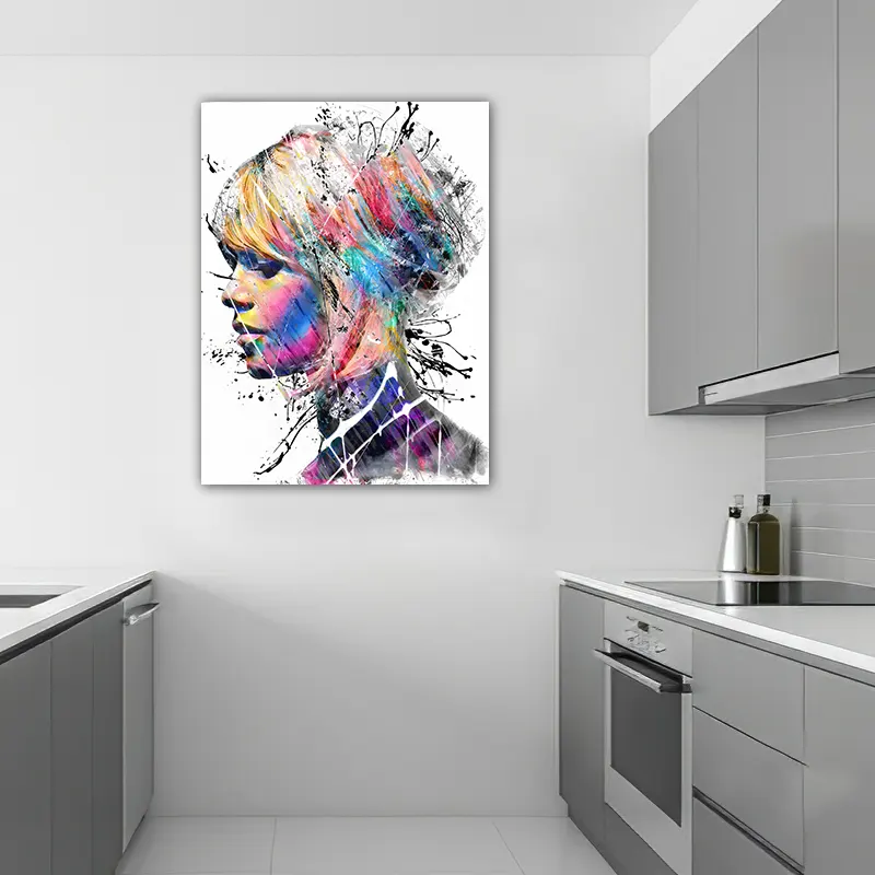 Tableau-pop-art-femme-chapeau