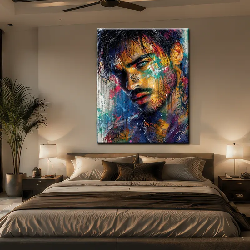 tableau Portrait masculin pop art