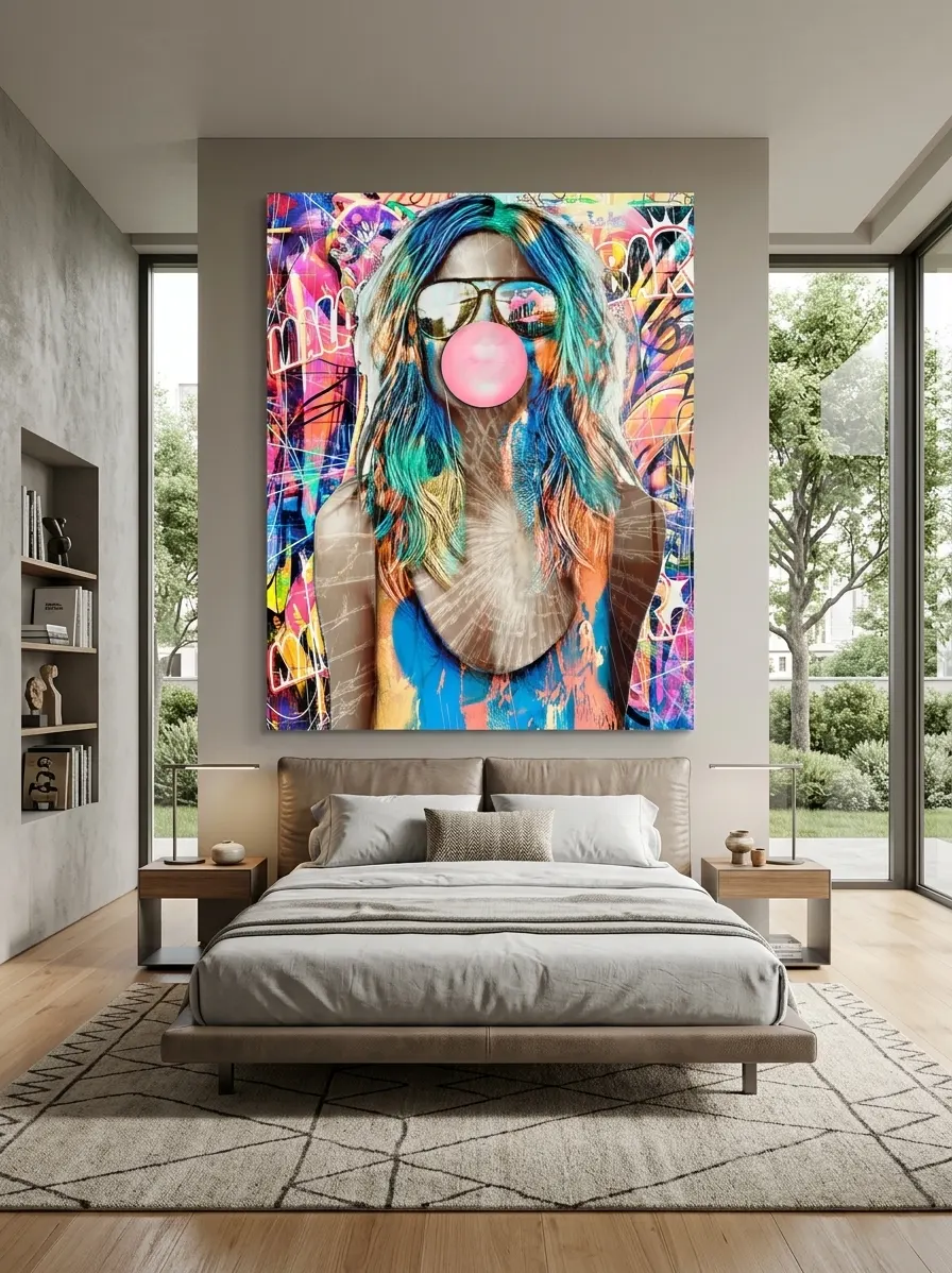 tableau-femme-profil-coloré
