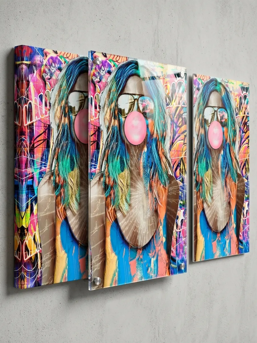 portraits street art sur toile, plexi et pvc