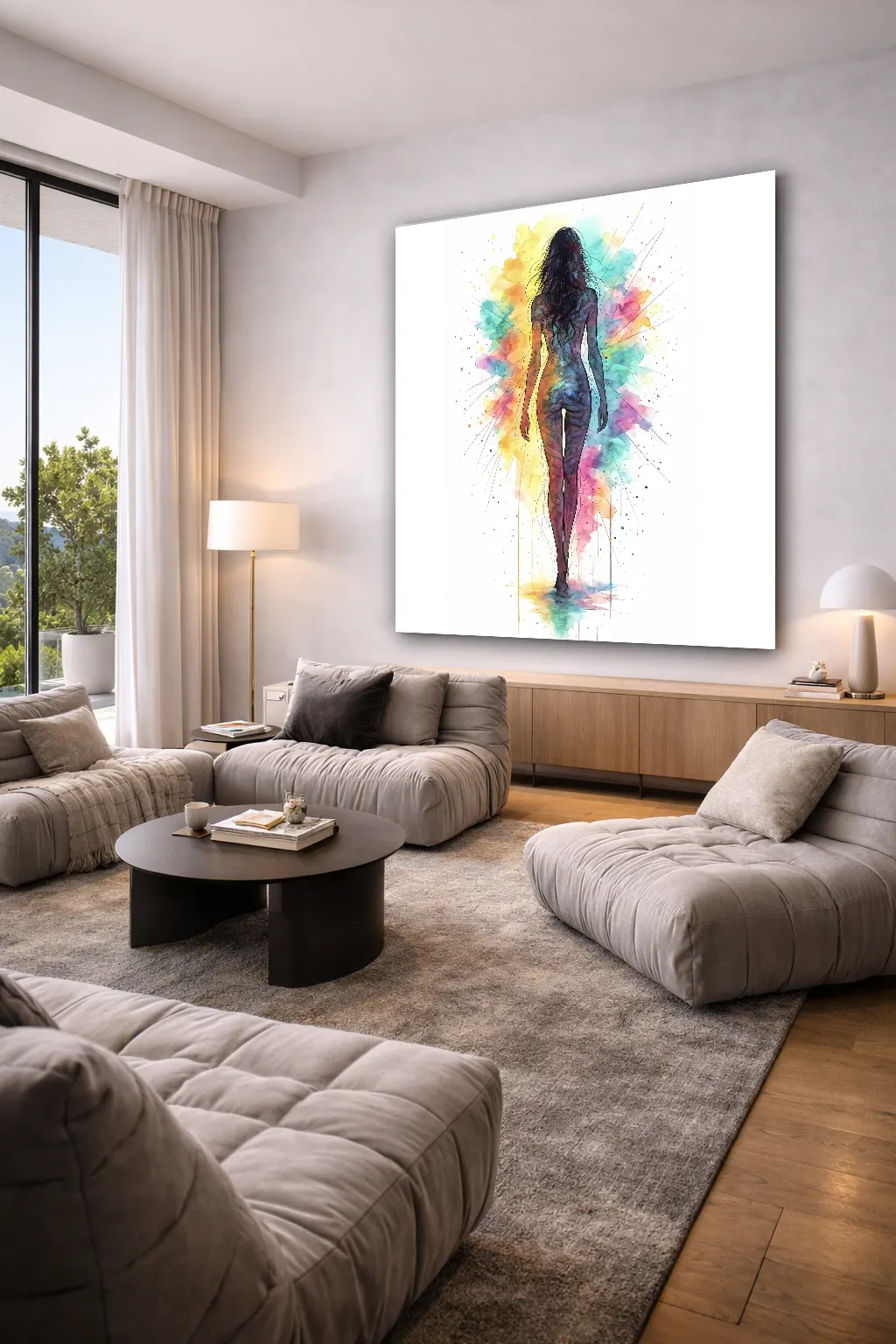 tableau corps féminin artistique déco murale salon design