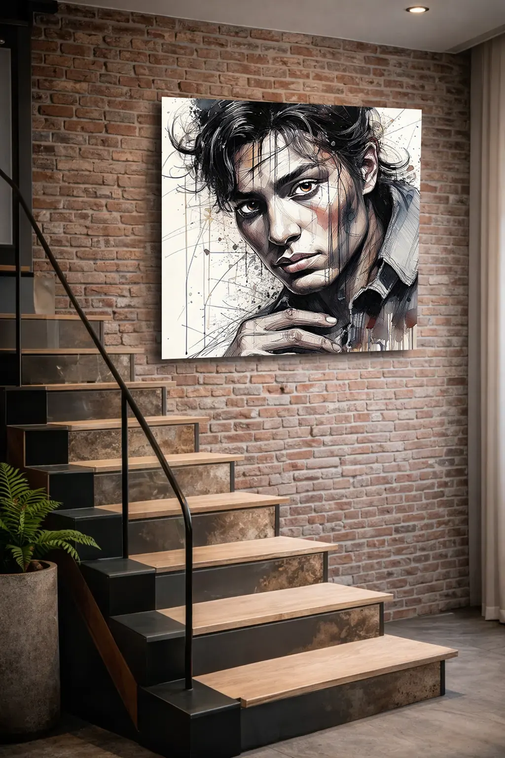 tableau portrait homme tendance décoration