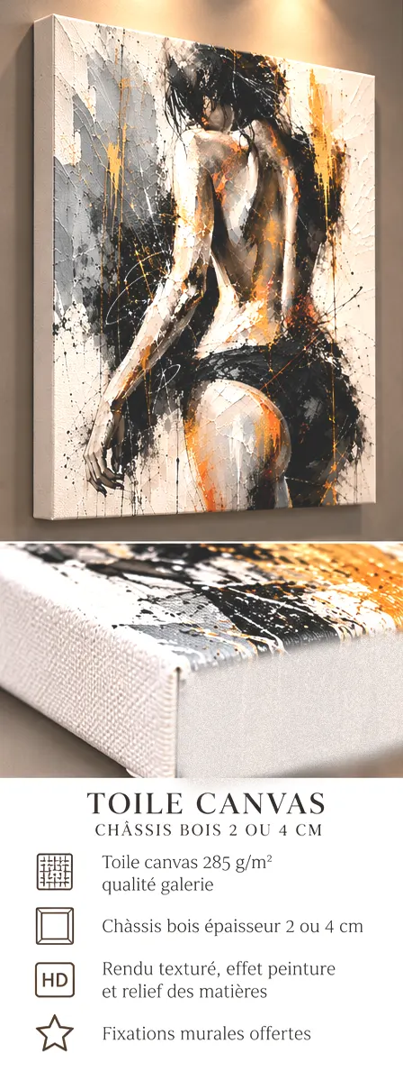 Bare Essence sur Toile Canvas 285 g/m² avec tranche blanche