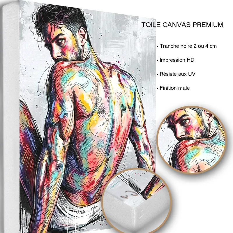 tableau-pop-art-regard-interdit-art-contemporain-canvas premium.