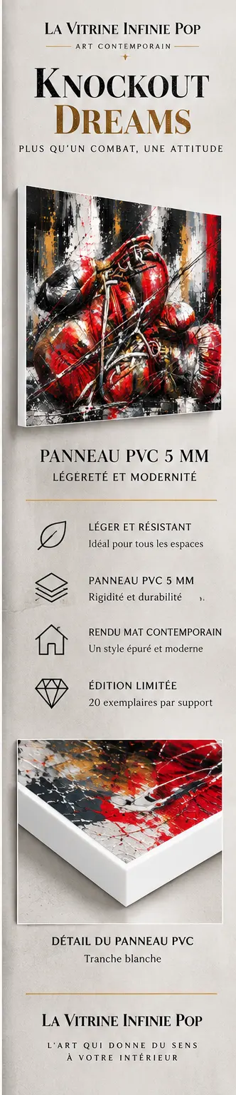 Knockout Dreams présentation du panneau PVC Premium 5 mm