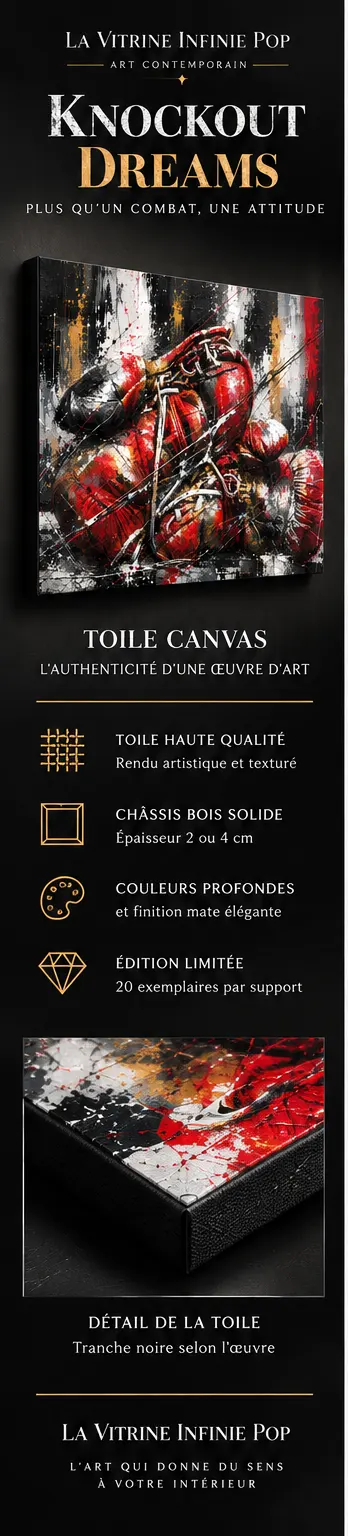 Knockout Dreams présentation du support Toile Canvas Premium