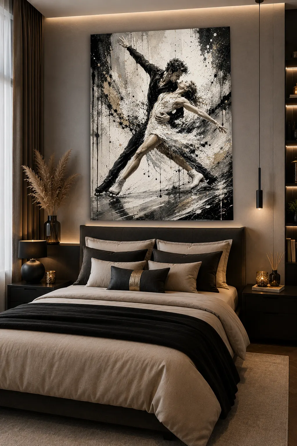 Tableau patinage artistique Frozen Passion dans une chambre élégante