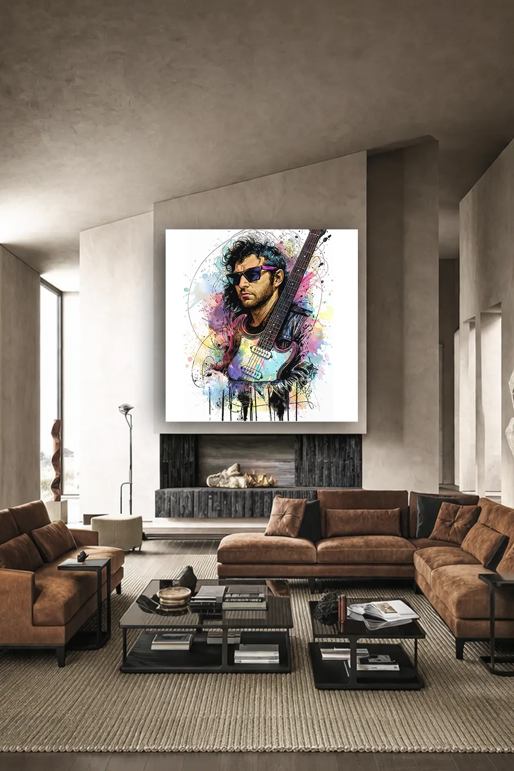 tableau M chanteur français déco murale pour bureau design pour salon cosy