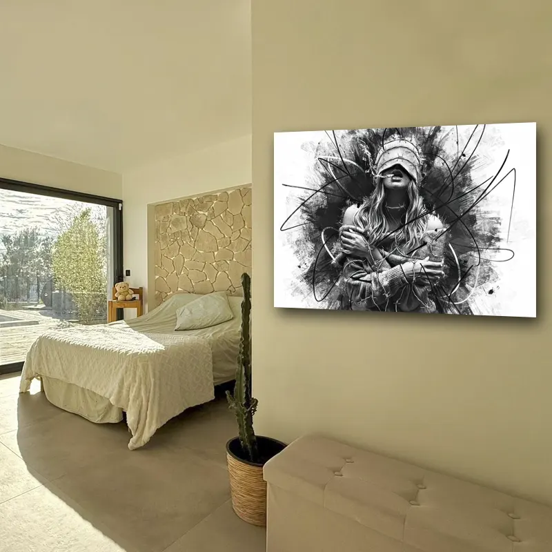tableau noir et blanc femme art moderne décoration murale