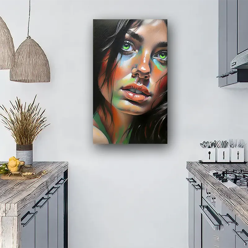 tableau portrait pour cuisine scandinave