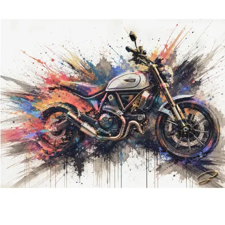Tableau moto Urban Torque Pop Art contemporain LVIP