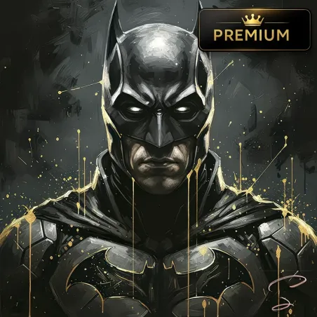 Tableau-Batman-begins-pop-art-or-et-noir