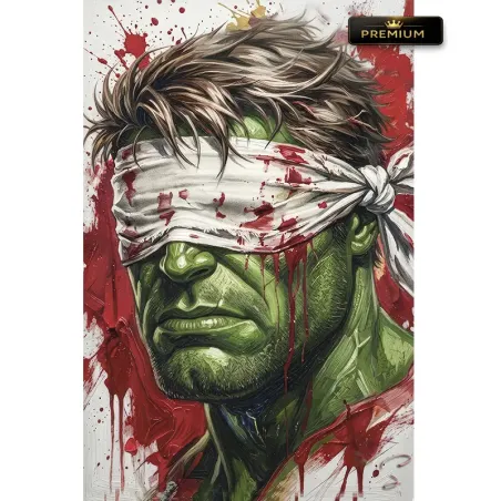Tableau Hulk Pop Art Premium portrait street art vert bandeau LVIP