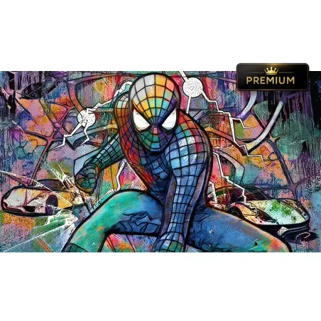 tableau graffiti Spider-Man pop art street art by LVIP